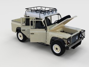 full land rover defender 110 double cab pick up re Model 3D