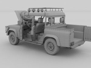 full land rover defender 110 double cab pick up re Model 3D