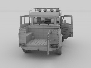 full land rover defender 110 double cab pick up re Model 3D