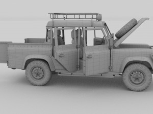 full land rover defender 110 double cab pick up re Model 3D
