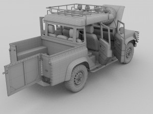 full land rover defender 110 double cab pick up re Model 3D