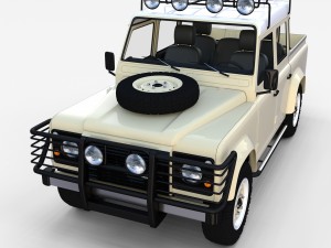 land rover defender 110 double cab pick up winter 3D Model