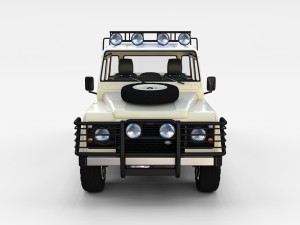 land rover defender 110 double cab pick up winter 3D Model