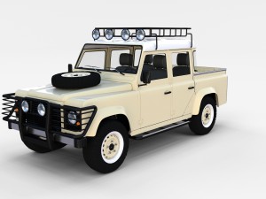 land rover defender 110 double cab pick up winter 3D Model