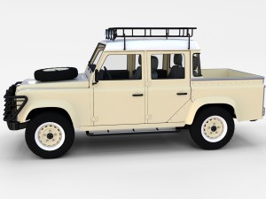 land rover defender 110 double cab pick up winter 3D Model