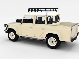 land rover defender 110 double cab pick up winter 3D Model