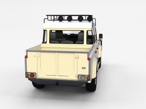 land rover defender 110 double cab pick up winter 3D Model
