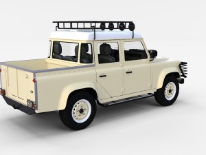 land rover defender 110 double cab pick up winter 3D Model