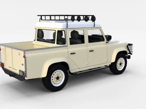 land rover defender 110 double cab pick up winter 3D Model