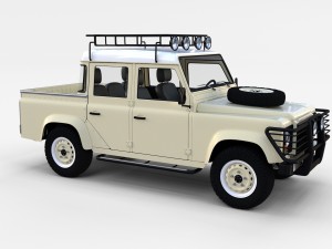 land rover defender 110 double cab pick up winter 3D Model