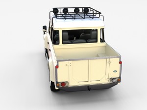 land rover defender 110 double cab pick up winter 3D Model