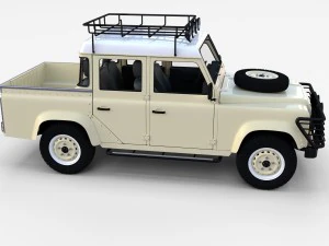land rover defender 110 double cab pick up winter 3D Model