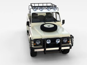 land rover defender 110 double cab pick up winter 3D Model