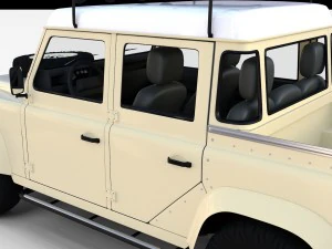 land rover defender 110 double cab pick up winter 3D Model