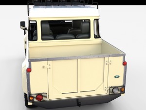 land rover defender 110 double cab pick up winter 3D Model