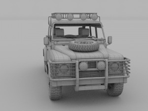 land rover defender 110 double cab pick up winter 3D Model