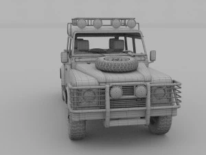 land rover defender 110 double cab pick up winter 3D Model
