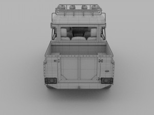 land rover defender 110 double cab pick up winter 3D Model