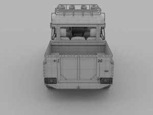 land rover defender 110 double cab pick up winter 3D Model