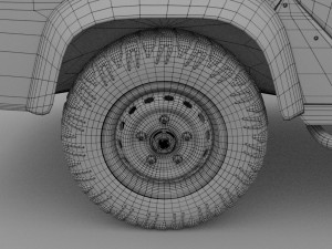 land rover defender 110 double cab pick up winter 3D Model