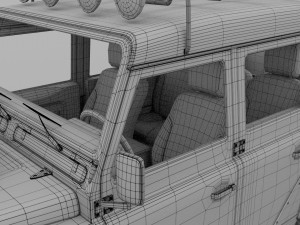 land rover defender 110 double cab pick up winter 3D Model