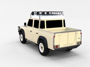 land rover defender 110 double cab pick up rev 3D 模型