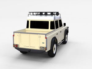 land rover defender 110 double cab pick up rev 3D 模型