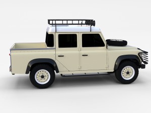 land rover defender 110 double cab pick up rev 3D 模型