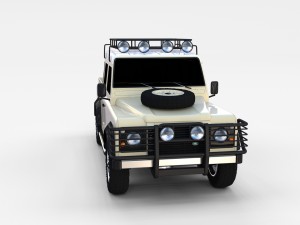 land rover defender 110 double cab pick up rev 3D 模型