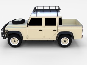 land rover defender 110 double cab pick up rev 3D 模型