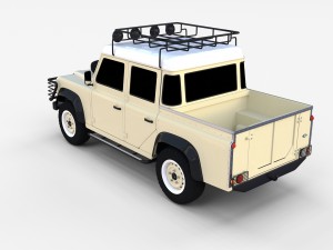 land rover defender 110 double cab pick up rev 3D 模型