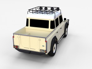land rover defender 110 double cab pick up rev 3D 模型