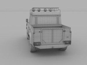 land rover defender 110 double cab pick up rev 3D 模型