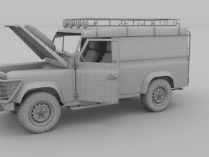full land rover defender 110 hard top rev 3D 모델