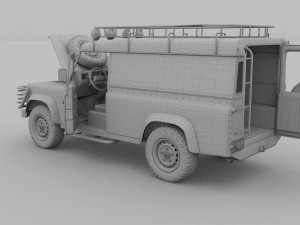 full land rover defender 110 hard top rev 3D 모델