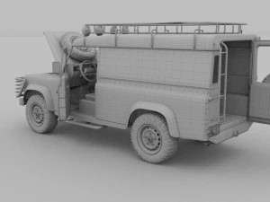 full land rover defender 110 hard top rev 3D Model