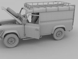 full land rover defender 110 hard top rev 3D Model