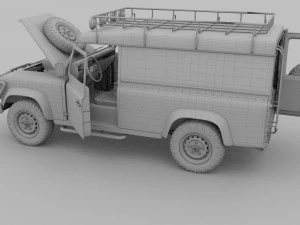 full land rover defender 110 hard top rev 3D Model