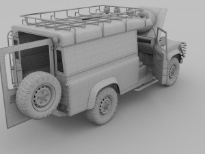 full land rover defender 110 hard top rev 3D 모델