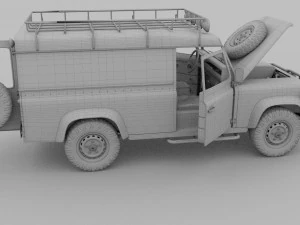 full land rover defender 110 hard top rev 3D Model