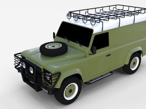 land rover defender 110 hard top rev 3D मॉडल