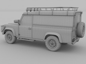 land rover defender 110 hard top rev 3D मॉडल