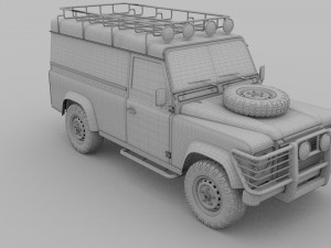 land rover defender 110 hard top rev 3D मॉडल