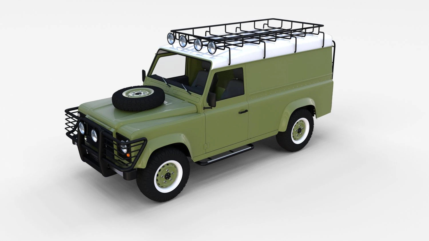 land rover defender 110 hard top rev 3D Model .c4d .max .obj .3ds .fbx .stl .blend 