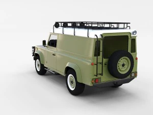 land rover defender 110 hard top w interior rev 3D Model