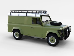 land rover defender 110 hard top w interior rev 3D Model