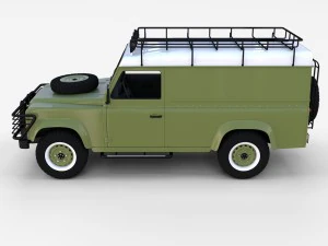 land rover defender 110 hard top w interior rev 3D Model