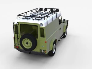 land rover defender 110 hard top w interior rev 3D Model