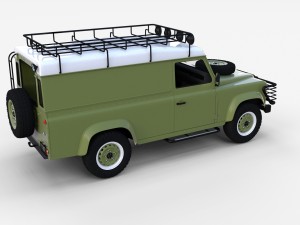 land rover defender 110 hard top w interior rev 3Dモデル