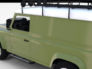 land rover defender 110 hard top w interior rev 3D Model